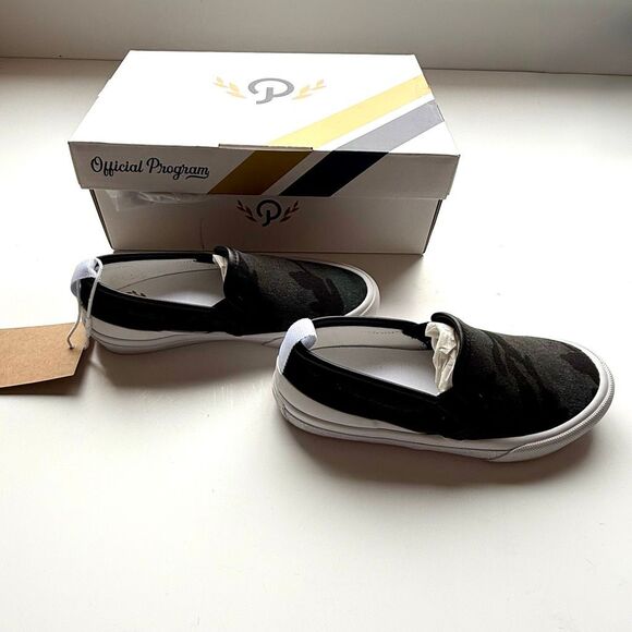 NWT Official Program big boy’s canvas slip on sneakers in camo/black/white Size - Picture 7 of 11